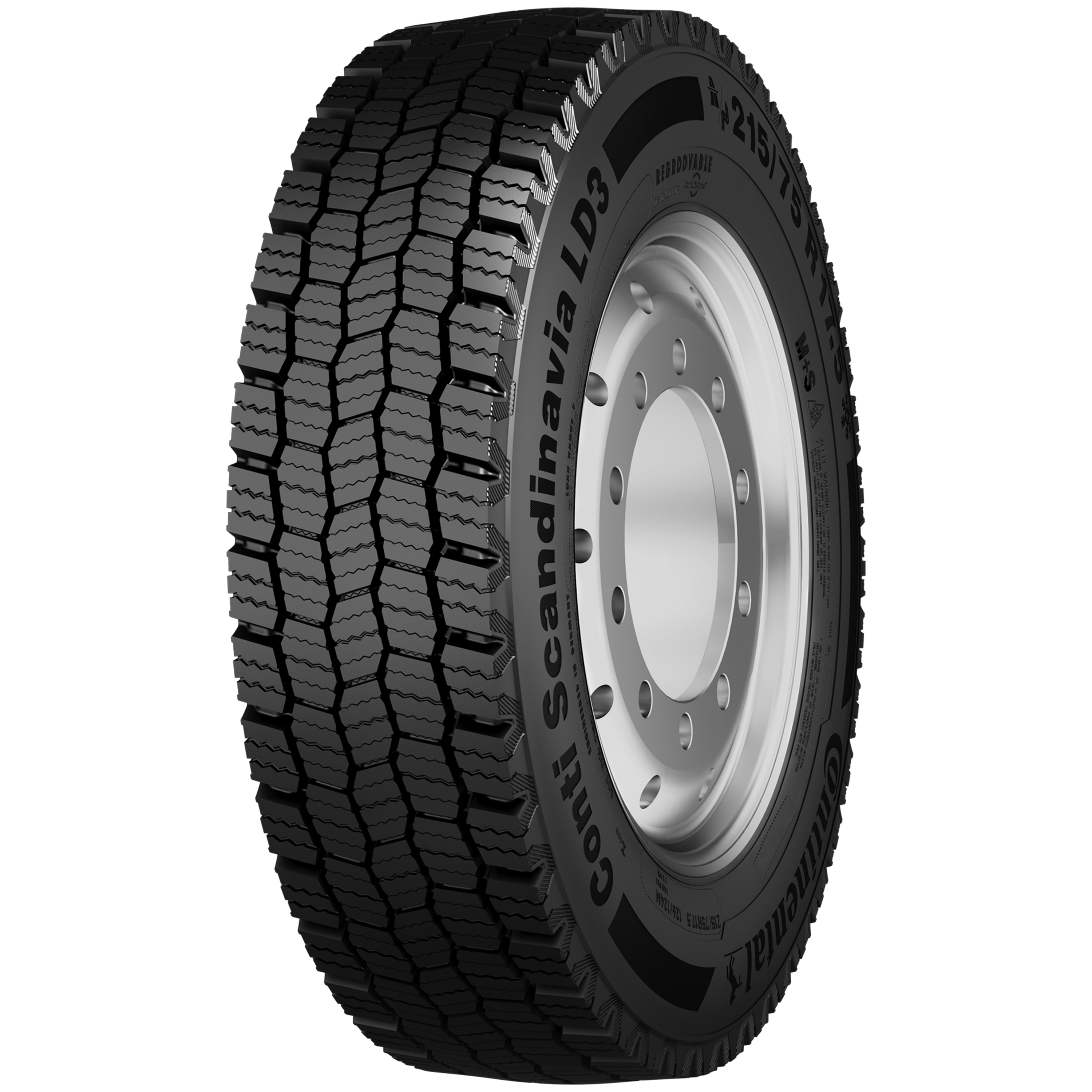 Gomme Nuove Continental 235/75 R17.5 132/130M CONTI SCANDINAVIA LD3 M+S (8.00mm) pneumatici nuovi Invernale